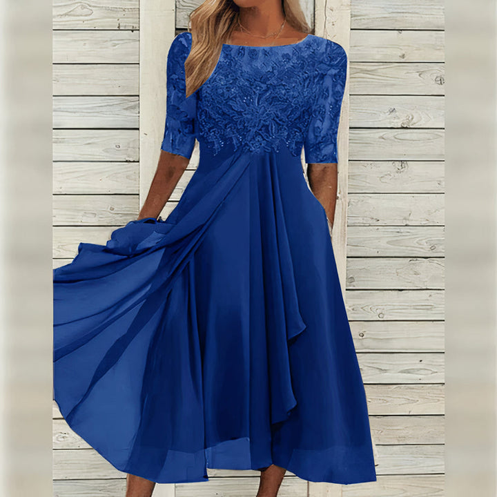 Puck™ | Elegant Lace Midi Dress