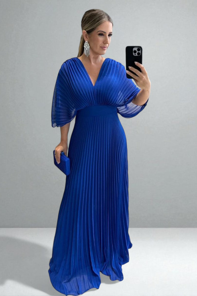 The Amara Pleated Maxi Dress