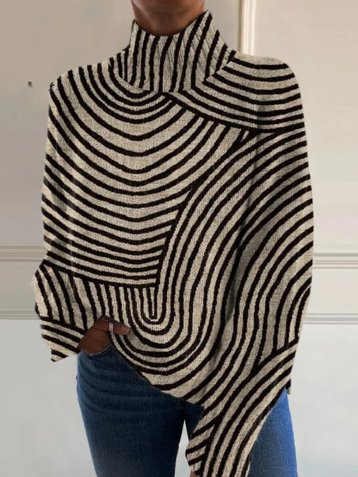 Amelia | Hand-Drawn Turtleneck Sweater