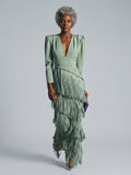 Clara™ | Elegant midi dress with fringe sleeves