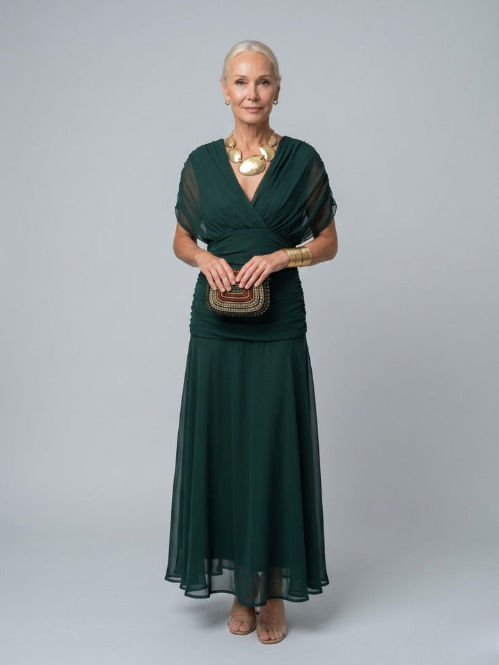 Lorenza™ | Elegant Maxi Dress with V-Neck