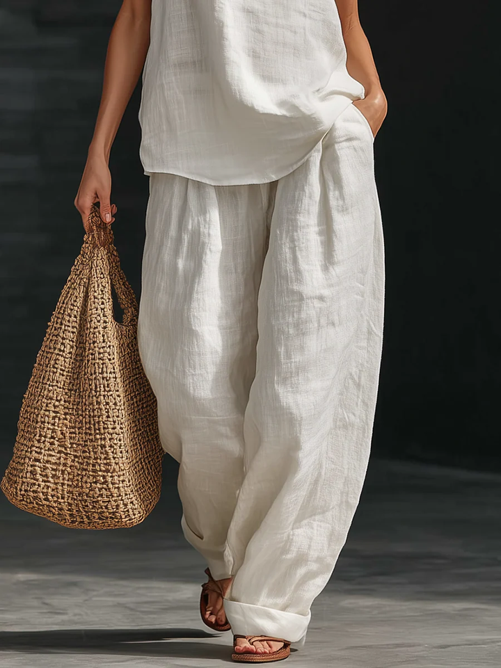 Zoë™ | Sleeveless Set with Wide Leg Trousers
