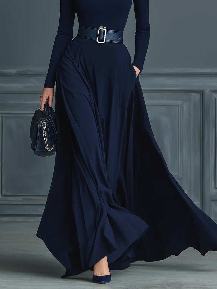 Kornelia | Maxi knit dress with a high collar