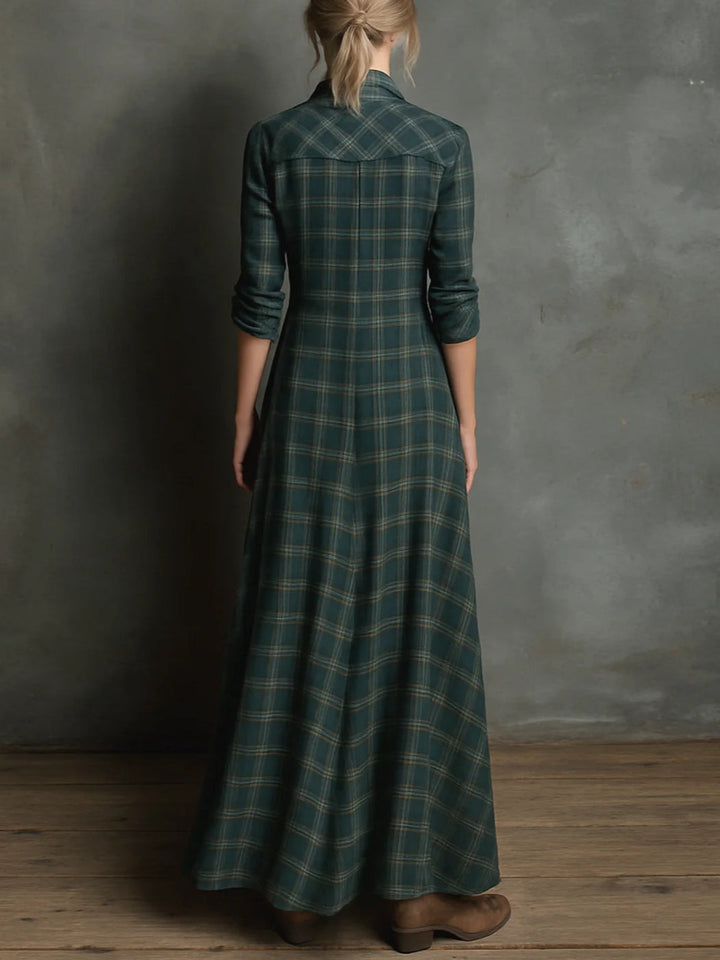 Valentina | Long Checkered Dress