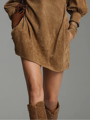 Mini Dress with Turtleneck