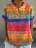Maya | Floral Striped Shirt