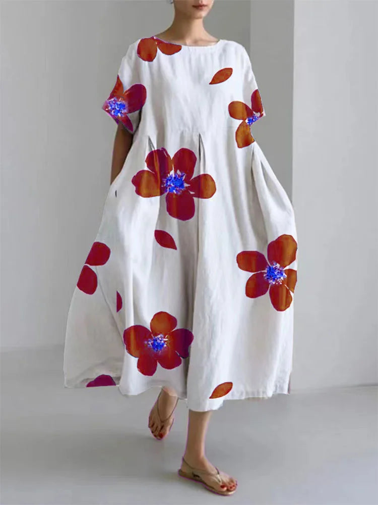 NORA™ | Flattering Summer Floral Maxi Dress