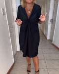 Evelyn - V-Neck Elegant Dress