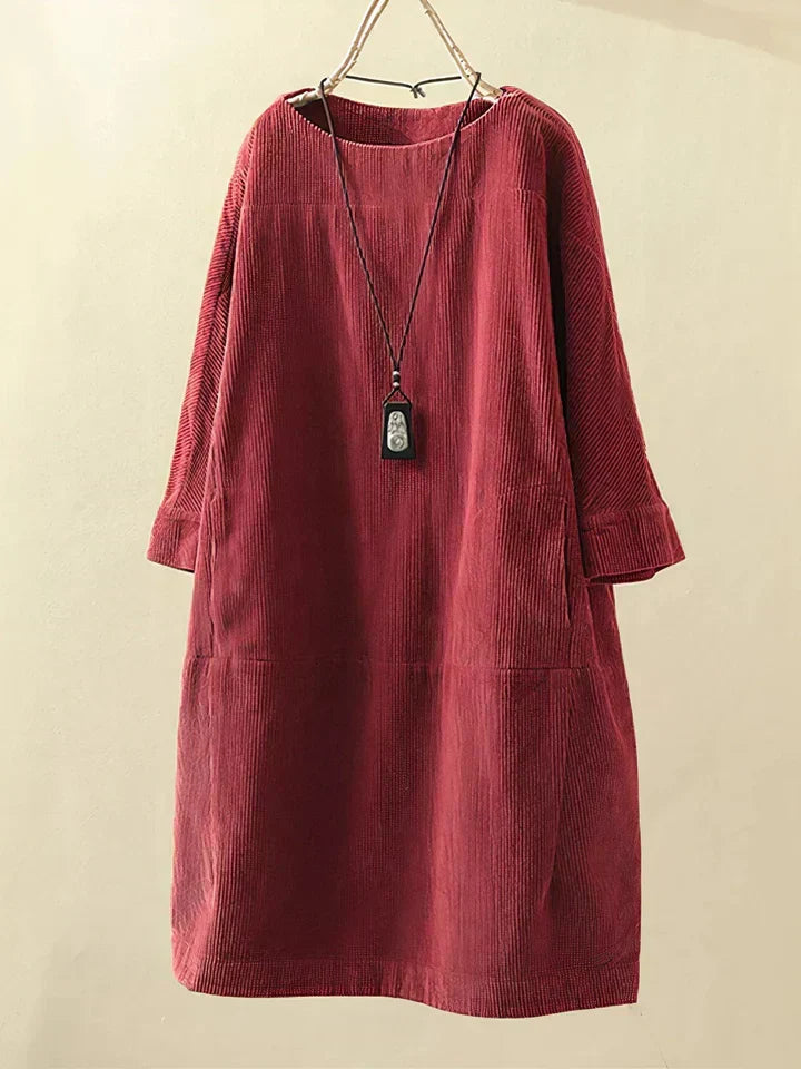 Comfortable Vintage Corduroy Tunic