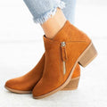 ANKLE BOOTS WITH SIDE ZIP AND MEDIUM HEEL