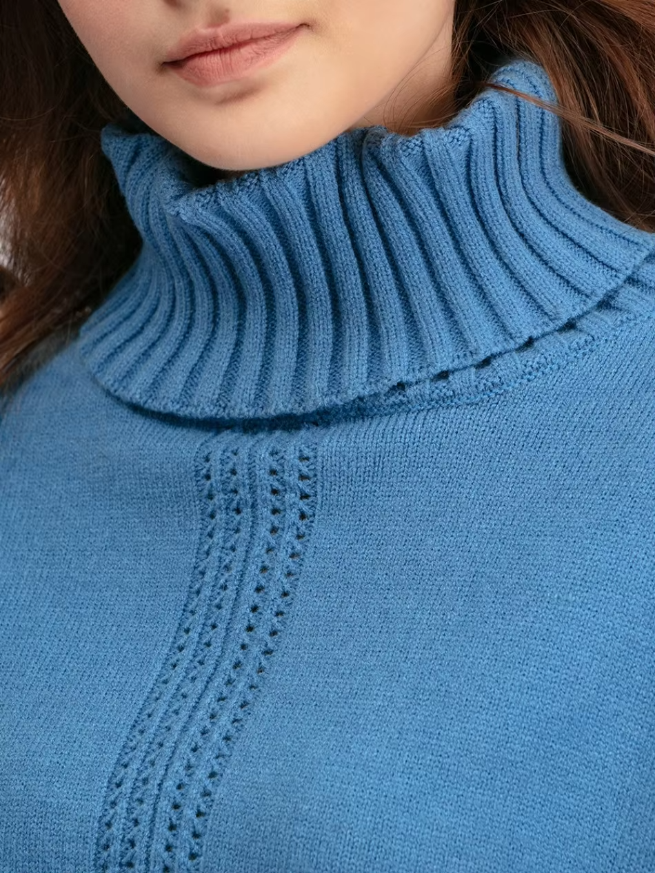 Scarlett™ - Stylish High-neck Pullover Sweater with Loose Pants Set