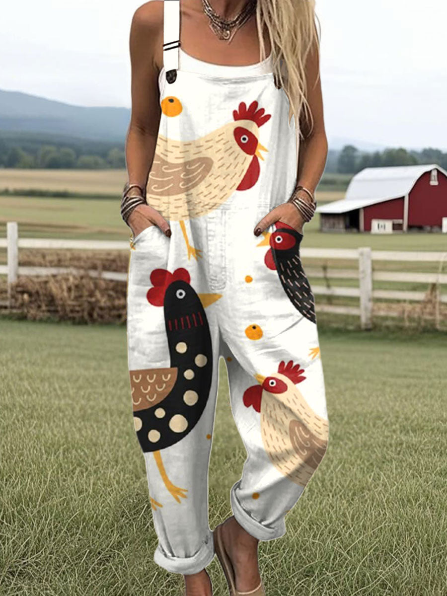 Amina | Playful Hen-Inspired Jumpsuit