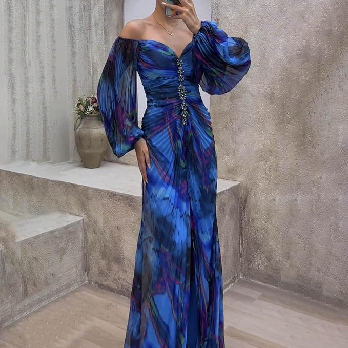 Maud™ | Long Pleated Evening Dress