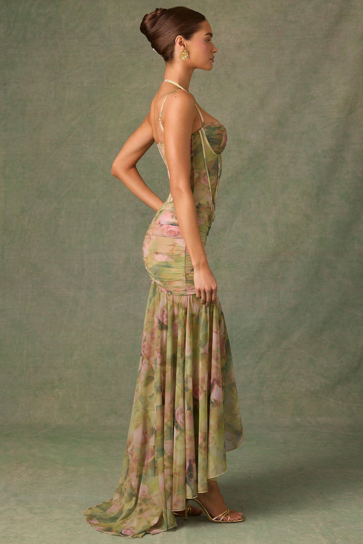 Esmeralda | Asymmetrical Bodycon Dress with Ruffles