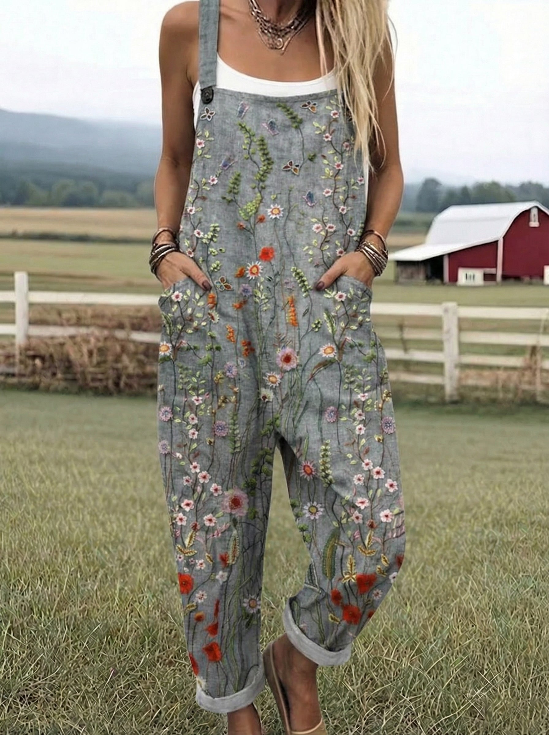 Grace™ | Comfort Fit Printed Overalls