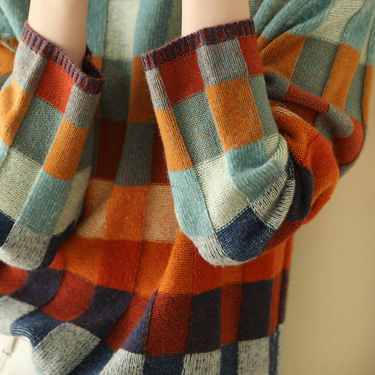 Olivia™ - Soft Patchwork Turtleneck