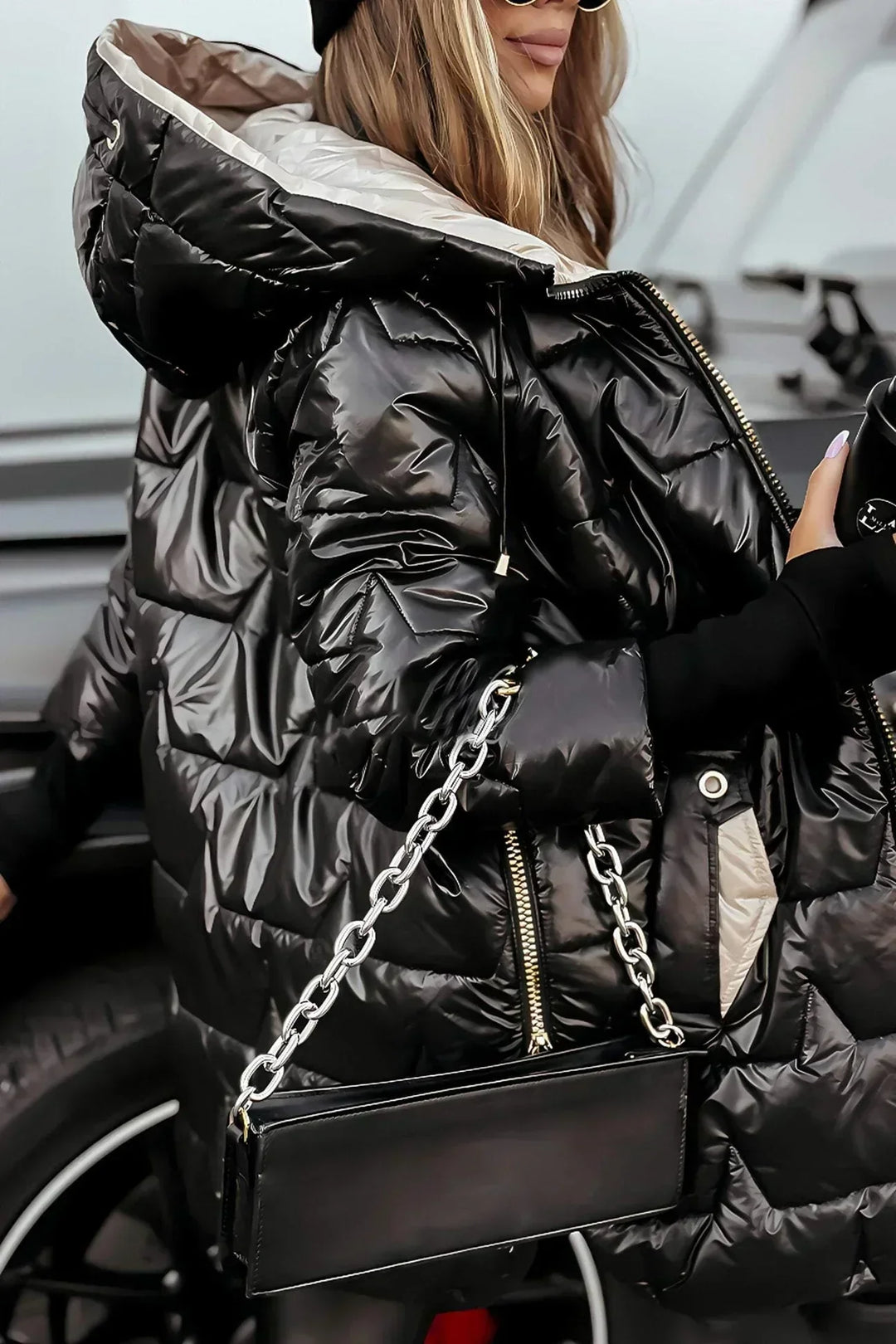 Eliza | Elegant winter coat with hood and padding