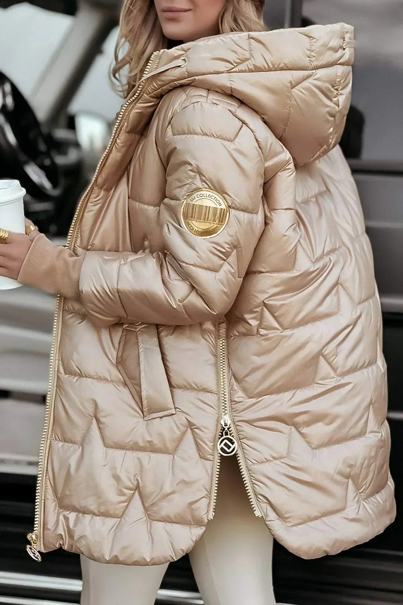 Eliza | Elegant winter coat with hood and padding
