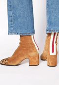 ANKLE BOOTS WITH ANIMAL PRINT DETAILS