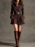 Bárbara | Short Plaid Shirt Dress