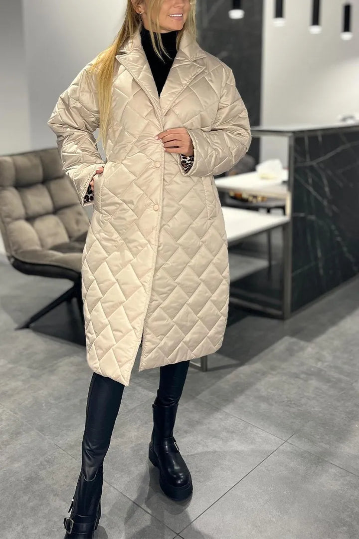 Ofira™ – Reversible Quilted Jacket with Leopard Lining