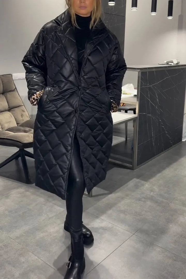 Ofira™ – Reversible Quilted Jacket with Leopard Lining
