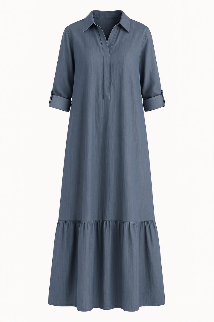 Maeve | Relaxed Half-Button Tummy Covering Dress