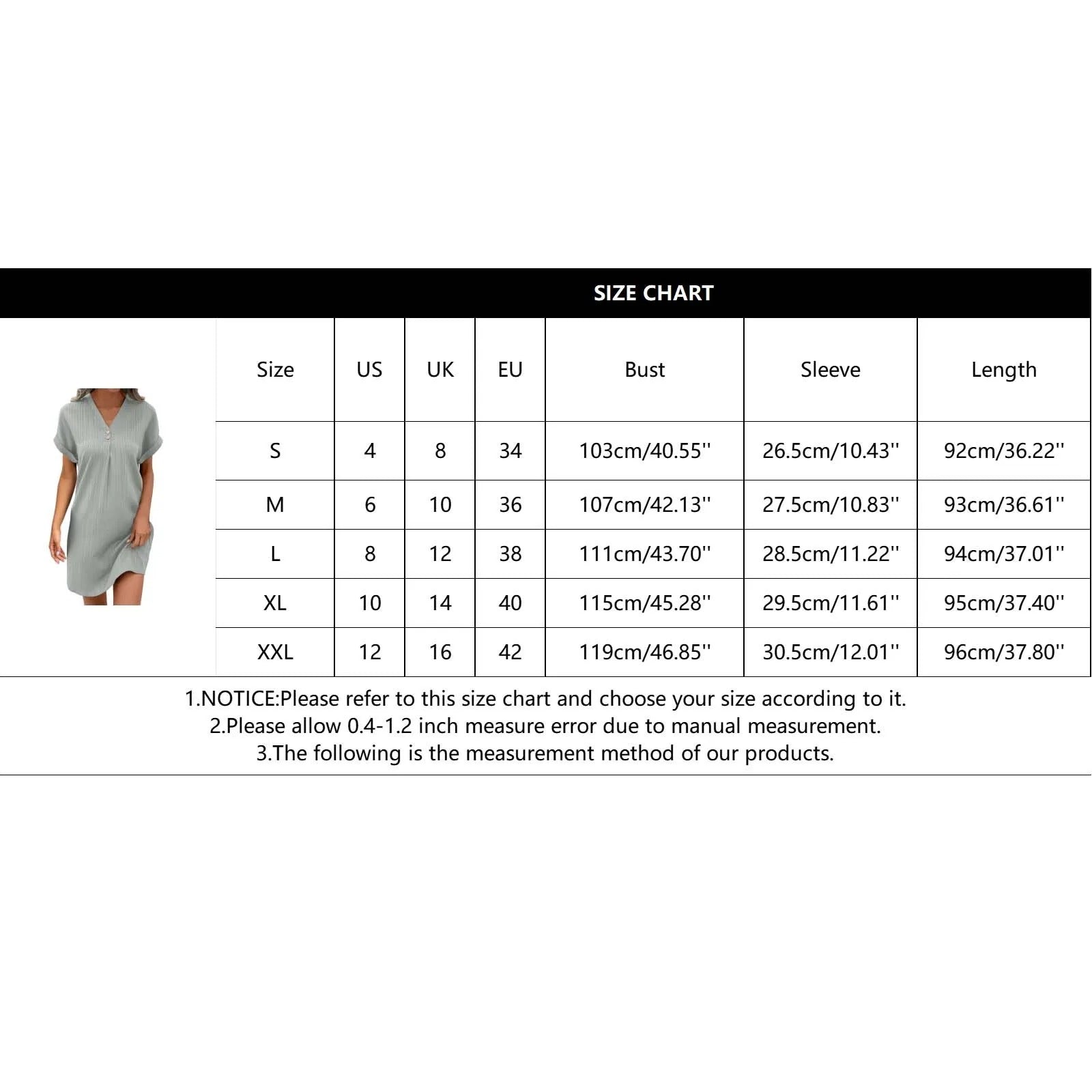 Celine | Casual Button V-Neck Dress