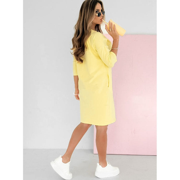 Mira | Dress with 3/4 Sleeves and Pockets